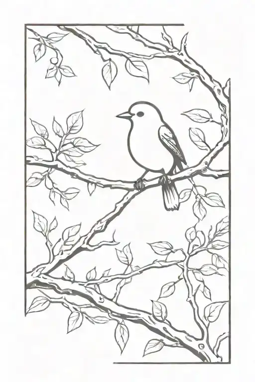When a bird sits on a branch, it isn't afraid of branch breaking. Because the birds trust was never on the branch  tattoo design idea