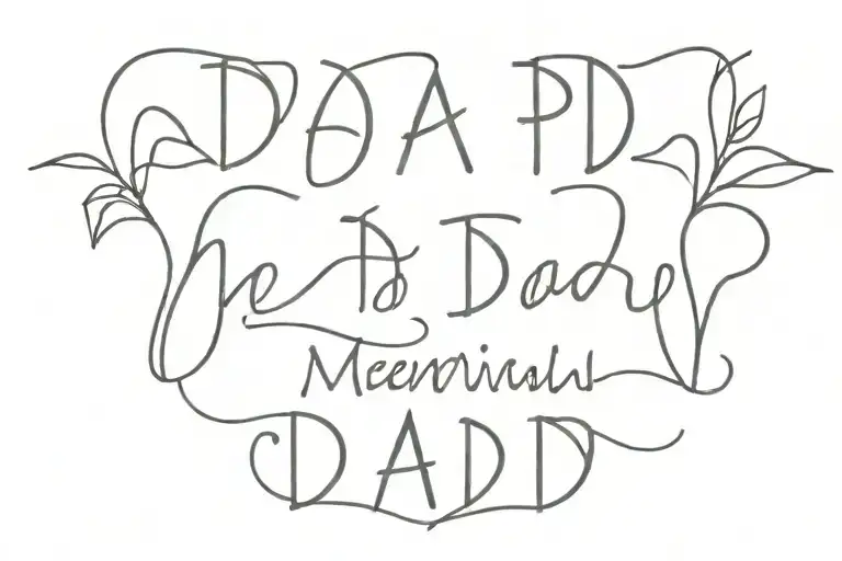 Dad Memorial tattoo inspired tattoo design idea