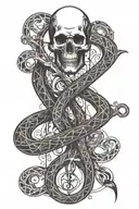 death eater dark mark tattoo design idea