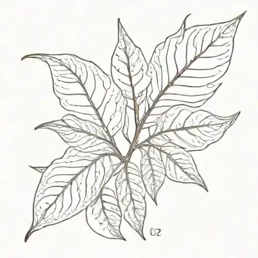coffee leaf with 1991 1992 2000 date tattoo tattoo design idea