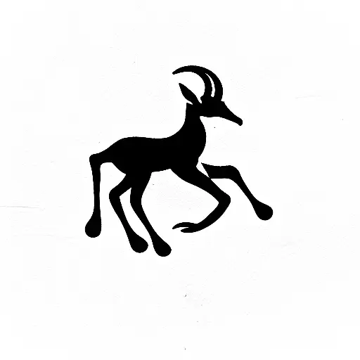 gazelle logo tattoo design idea