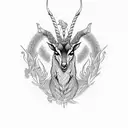 gazelle texas crest tattoo design idea