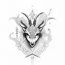 gazelle texas crest tattoo design idea