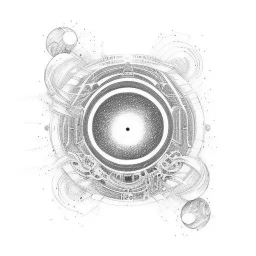 black hole tattoo design idea