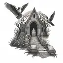 Graveyard Pathway  tattoo design idea