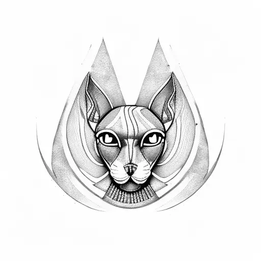 egyptian sphynx tattoo design idea