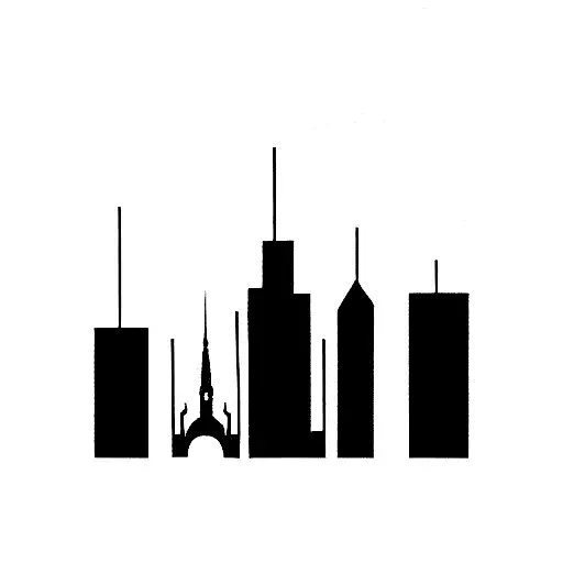 city skyline tattoo design idea