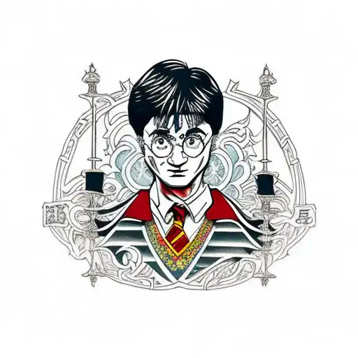 Harry Potter Castle tattoo design idea