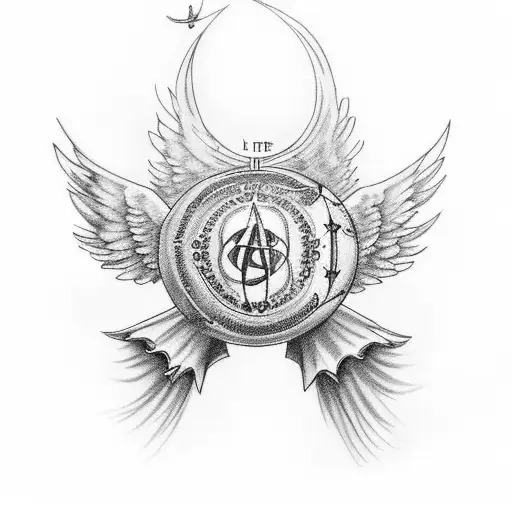 outter forearm with angel and doves with the quote "let your faith be bigger than your fears" with 3 words turned red tattoo design idea