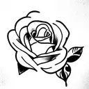 robin bird and rose tattoo design idea