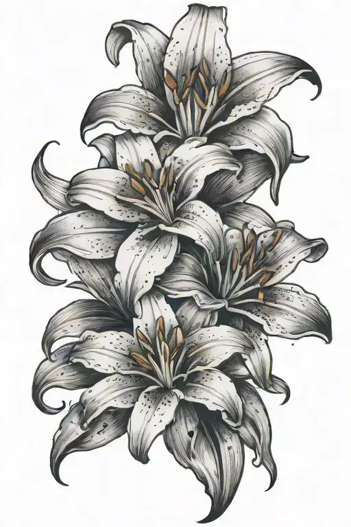 Lilly flower tattoo design idea