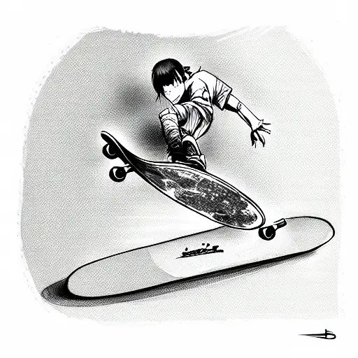 skateboard tattoo design idea