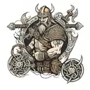 viking warrior tattoo design idea