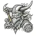 viking warrior tattoo design idea