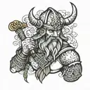 viking warrior tattoo design idea