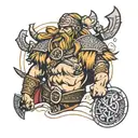 viking warrior tattoo design idea