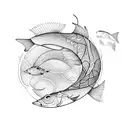 hawaain fish hook tattoo design idea