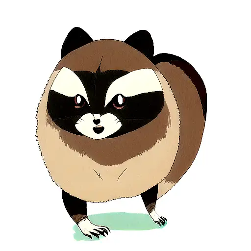 racoon tattoo design idea