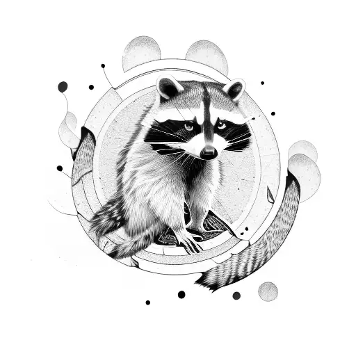 racoon tattoo design idea