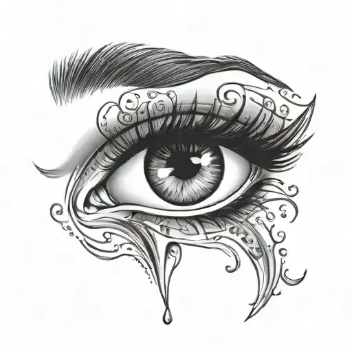 eye shadow black tattoo design idea