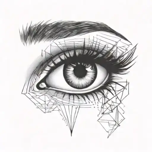 dark shadow eye inside tattoo design idea