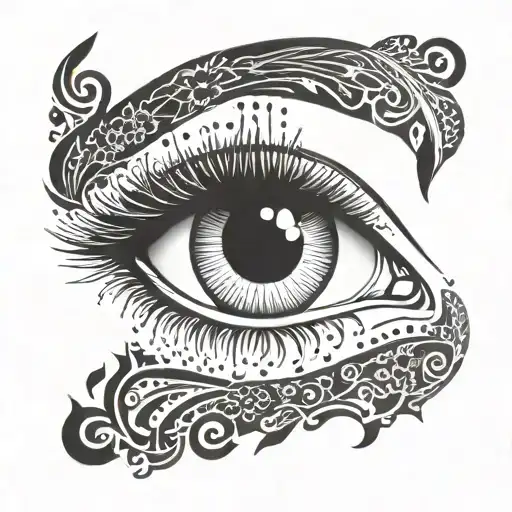 eye shadow tattoo design idea
