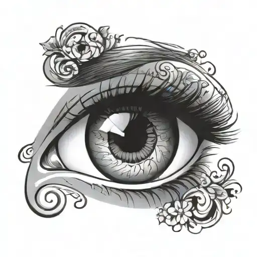 eye shadow black tattoo design idea