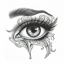 eye shadow black tattoo design idea