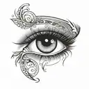 eye shadow black tattoo design idea