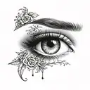 eye shadow black tattoo design idea