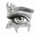 eye shadow black tattoo design idea