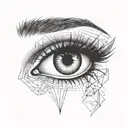 dark shadow eye inside tattoo design idea