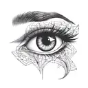 dark shadow eye inside tattoo design idea