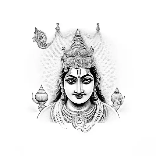 Lord Krishna & lord shiva tattoo design idea