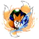 anime fox tattoo design idea