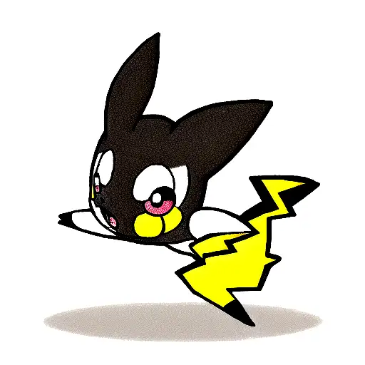 pokemon pikachu creepy  tattoo design idea