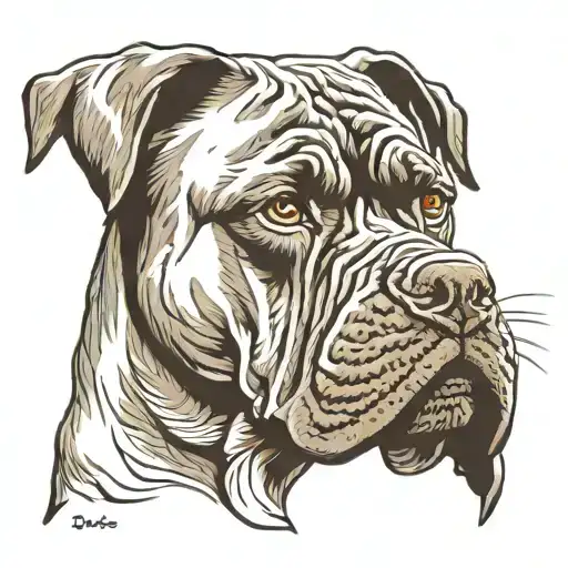 cane corso tattoo design idea