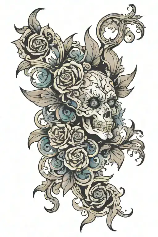 marble hall tattoo design idea