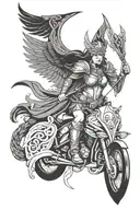 Valkyrie Warrior Queen tattoo design idea