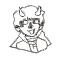 a devil with horns tattoo design idea