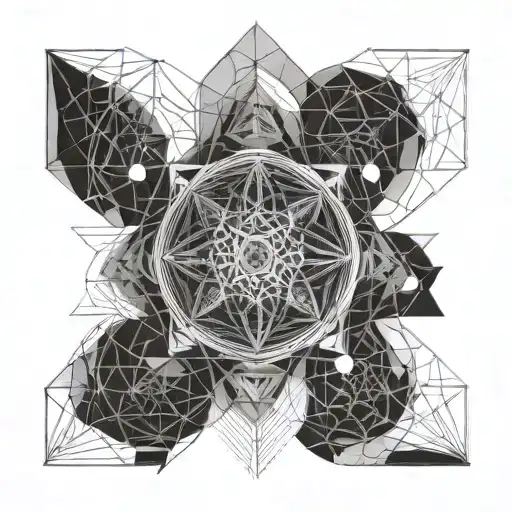 sacred geometry tattoo design idea