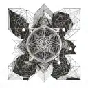 sacred geometry tattoo design idea