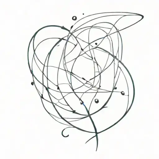 Celebrate the bond of friendship with a unique and abstract tattoo design. This tattoo is meant to symbolize the deep co tattoo design idea