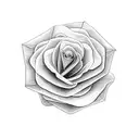 origami rose  tattoo design idea