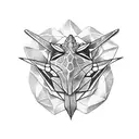 origami chameleon tattoo design idea