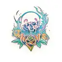 mycelium tattoo design idea