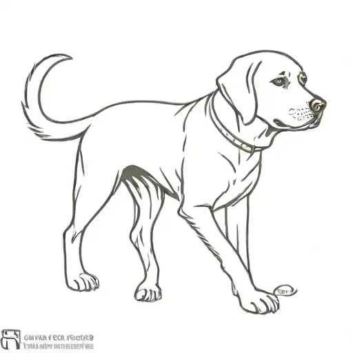 labrador retriever tattoo design idea