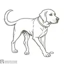 labrador retriever tattoo design idea
