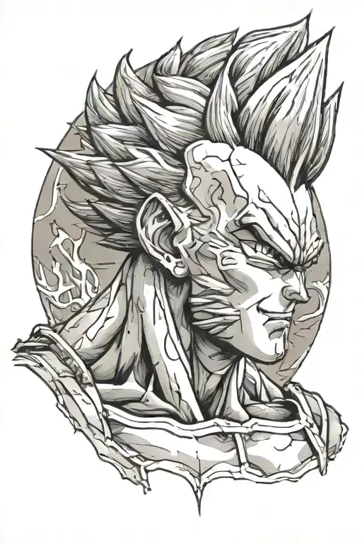Vegeta tattoo design idea