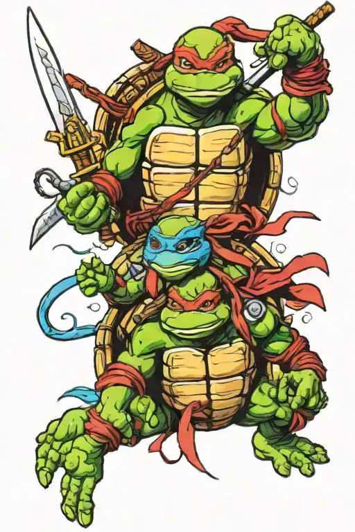ninja turtles tattoo design idea